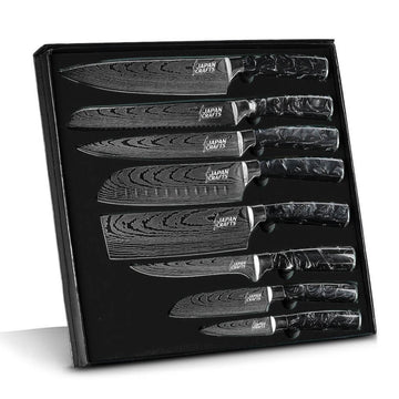 Japanese Chef Knife Set - Black Resin